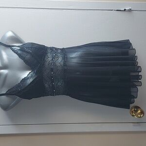 NWT Coquette Balck Lace Negligee